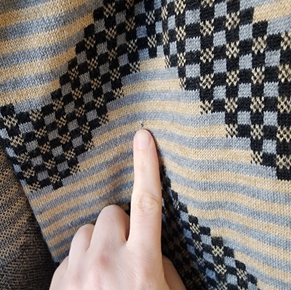 Anthropologie Field Flower Chevron Hooded Cardigan Sweater S - Picture 6 of 6